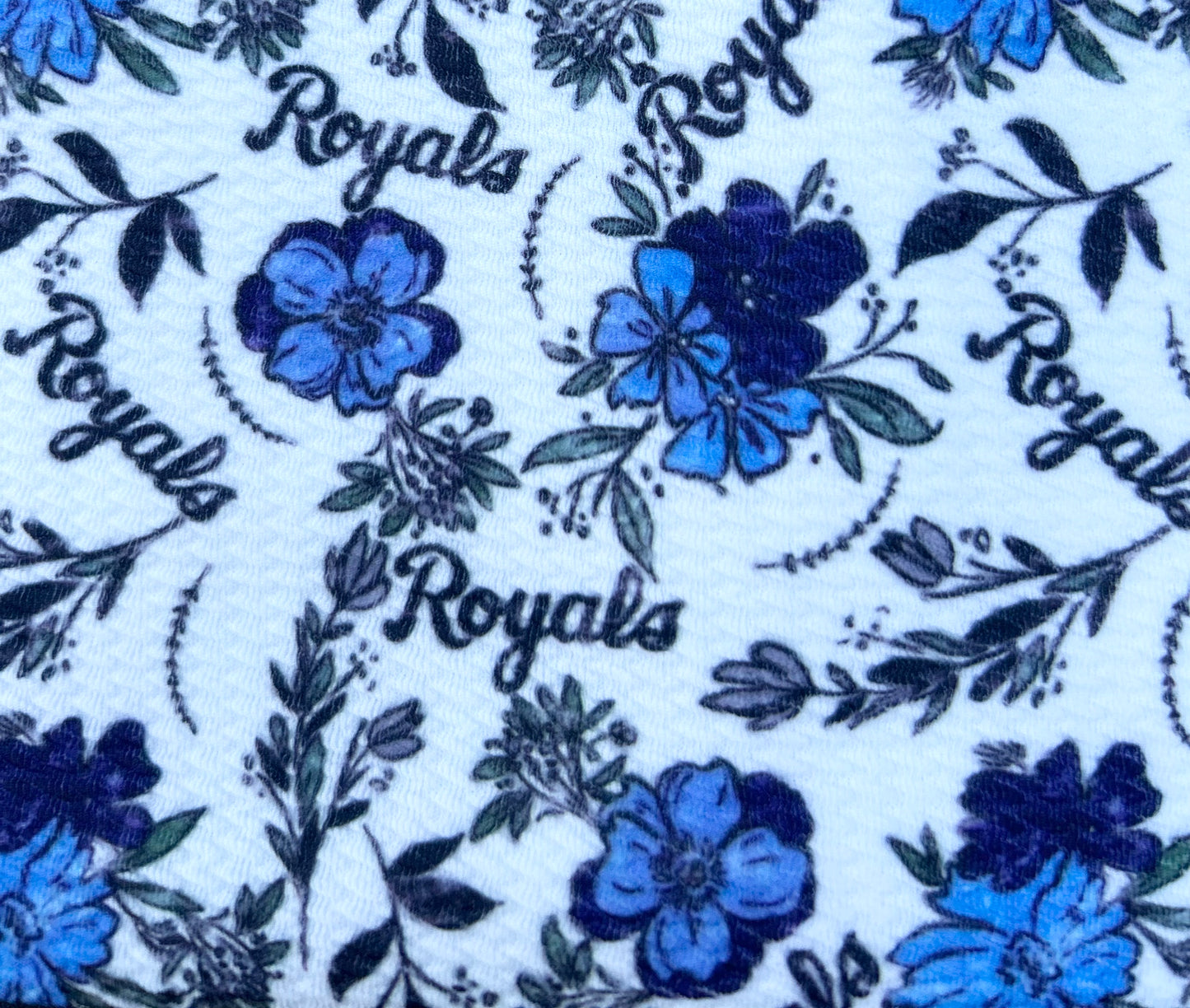 KC Royals Flowers Hair Scrunchies